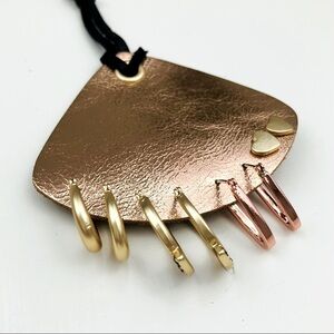 Lucky Brand Huggie Hoop & Heart Stud Earring Set